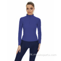 Madanm Long Baselayer Equestrian Top Marin Blue